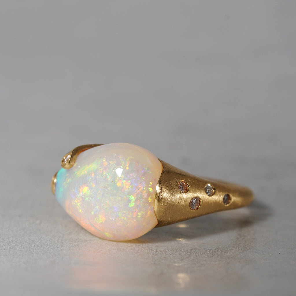 [5/3-5/25 Limited time only] 19un-neuf / Mermaid's Tear Ring Wood opal OPR2811