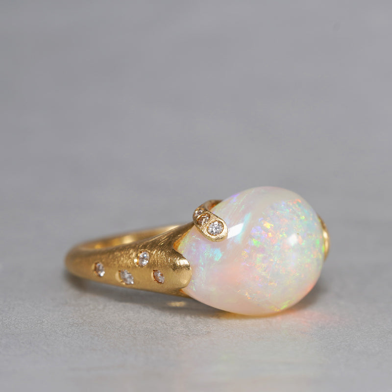[5/3-5/25 Limited time only] 19un-neuf / Mermaid's Tear Ring Wood opal OPR2811