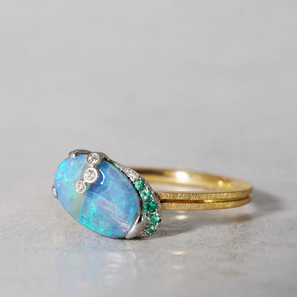 [5/3-5/25 Limited time only] 19un-neuf / Dancing Light Ring Boulder Opal OPR04113
