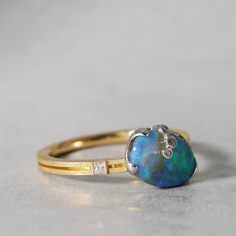 [5/3-5/25 Limited time only] 19un-neuf / Dancing Light Ring Boulder Opal OPR04113