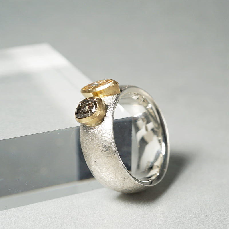 【-12/28 期間限定】GICLAT /  K18YG/silver x Diamond　GLR856