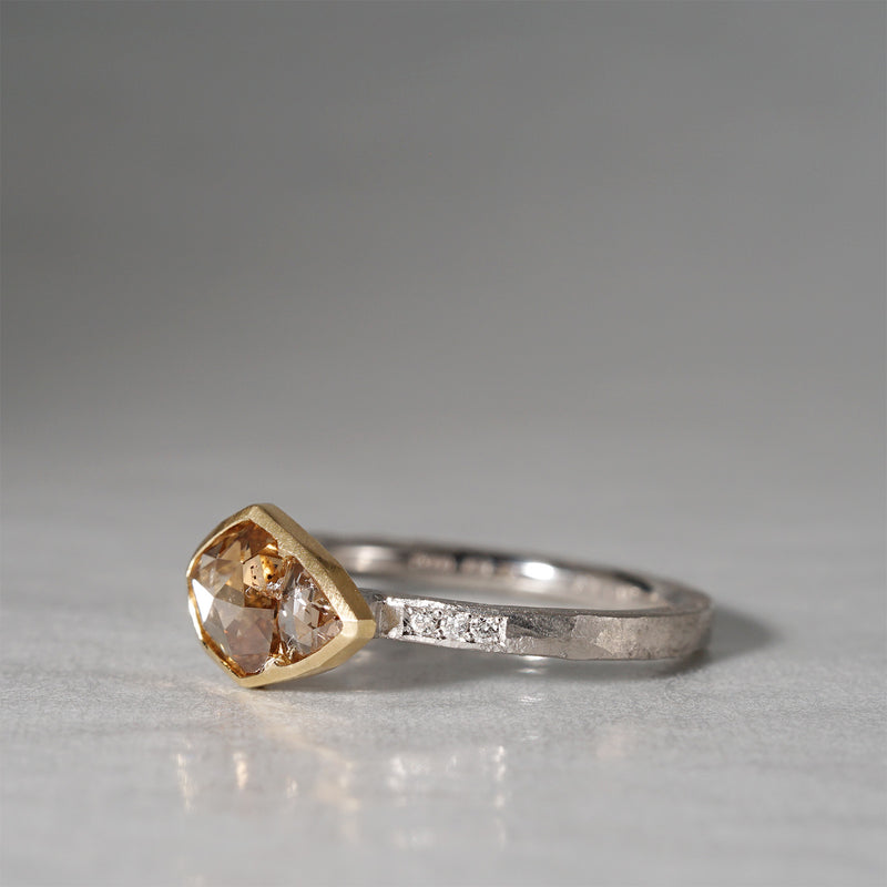 【-12/28 期間限定】GICLAT /  K18YG/Pt900 x Brown Diamond x Diamond　GLR891