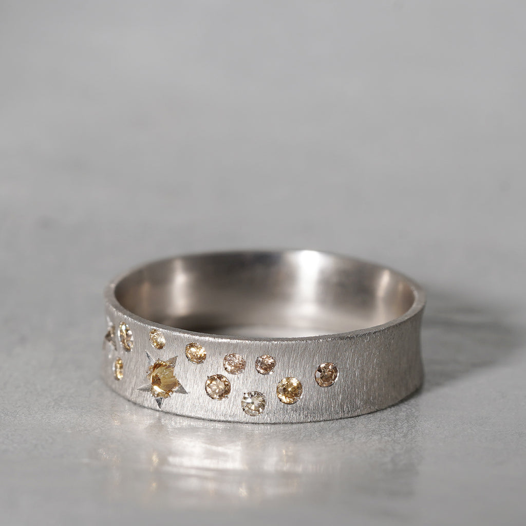 [5/3-5/25 Limited time only] 19un-neuf / Starry Night Ring Brown Diamond AR07713