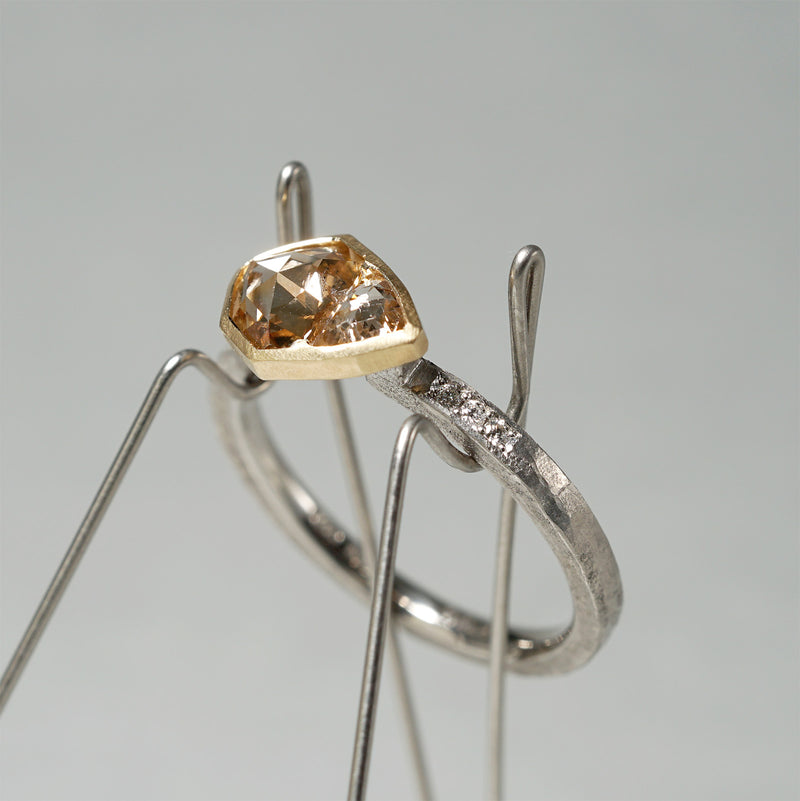 【-12/28 期間限定】GICLAT /  K18YG/Pt900 x Brown Diamond x Diamond　GLR891