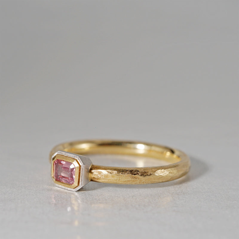 【-12/28 期間限定】GICLAT /  K18YG/Pt900 x Padparachia Sapphire　GLR311