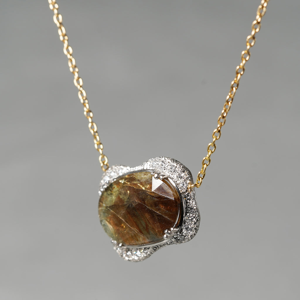 【5/3-5/25 期間限定】19un-neuf / Cloudy necklace Goldsheem sapphire CN0850