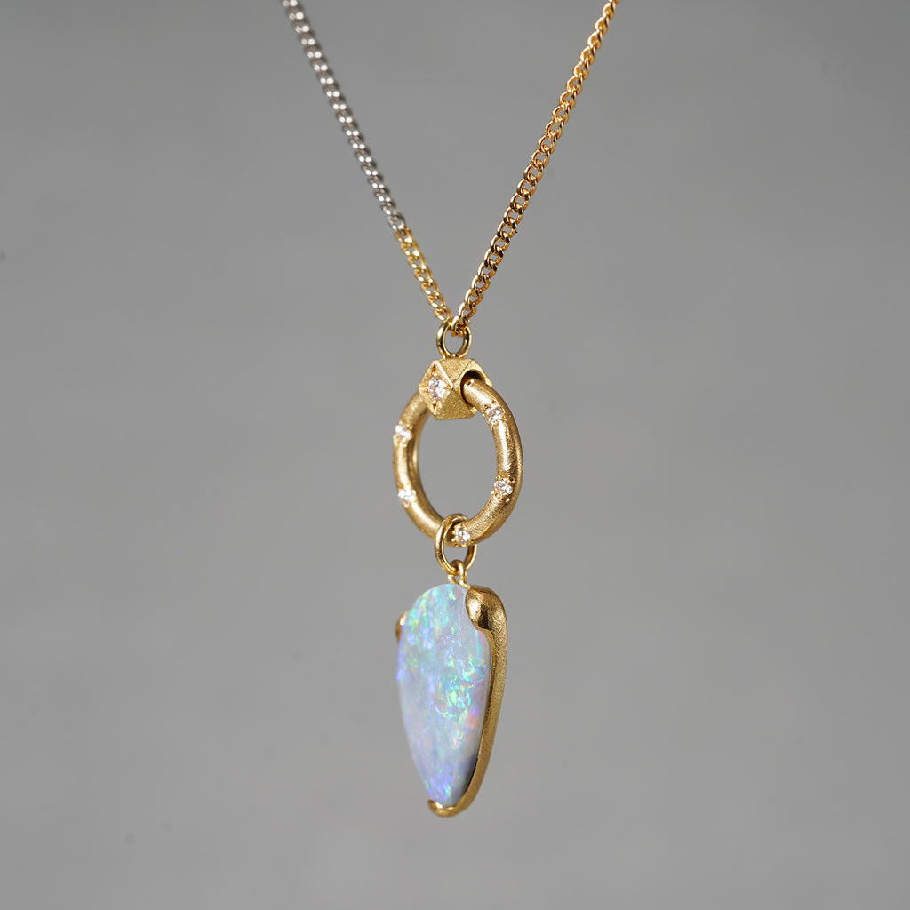 【5/3-5/25 期間限定】19un-neuf / 新緑のネックレス Opal CN0750
