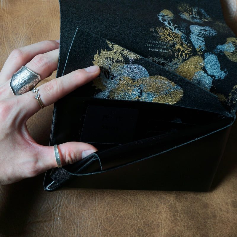 [Limited period]shosa / Long Wallet Black x Kaigetsu (for left-handed)