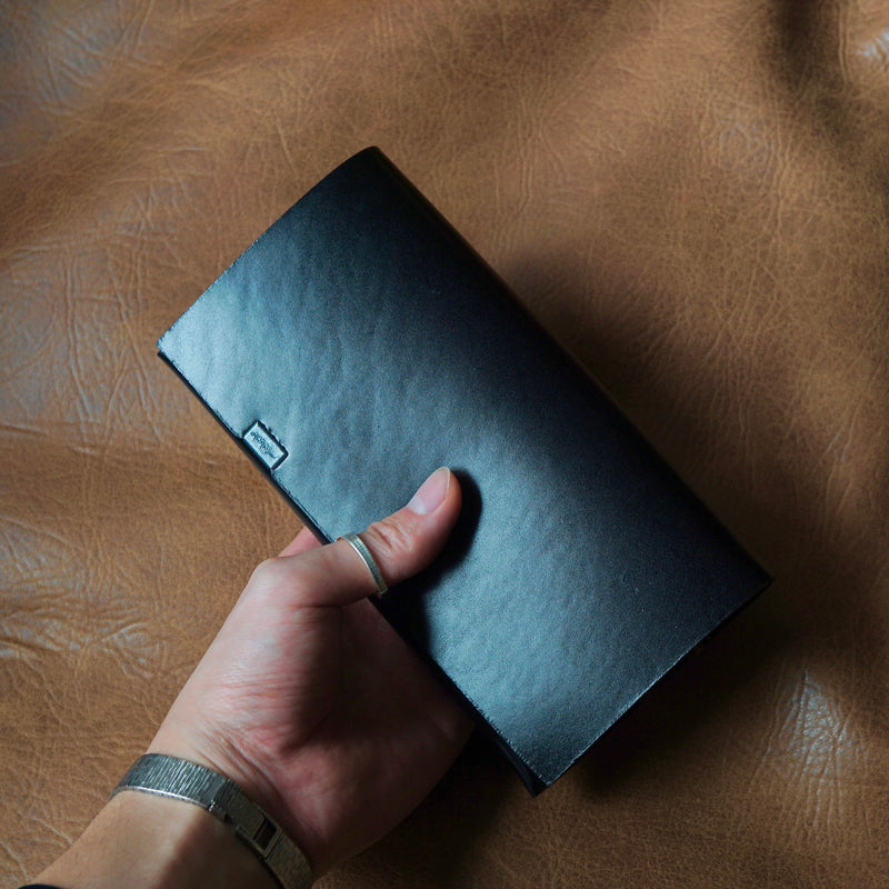 [Limited period]shosa / Long Wallet Black x Kaigetsu (for left-handed)