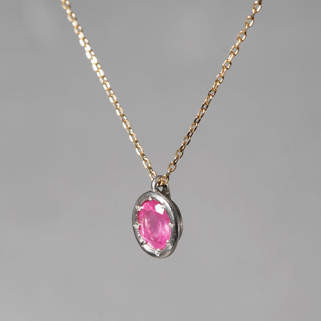 【5/24-6/22 期間限定】tatsuo nagahata / シルキーピンクスピネルネックレス (LM6977)