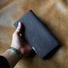 [Limited period]shosa / Long wallet black leather x indigo dyeing