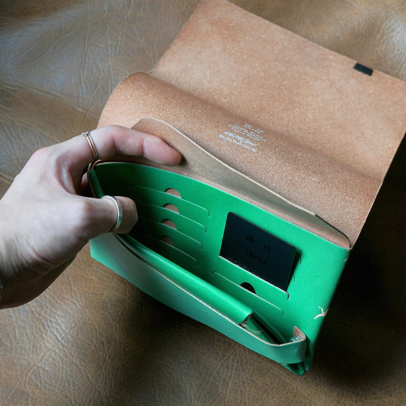 [Limited period]shosa / Long wallet crane x green