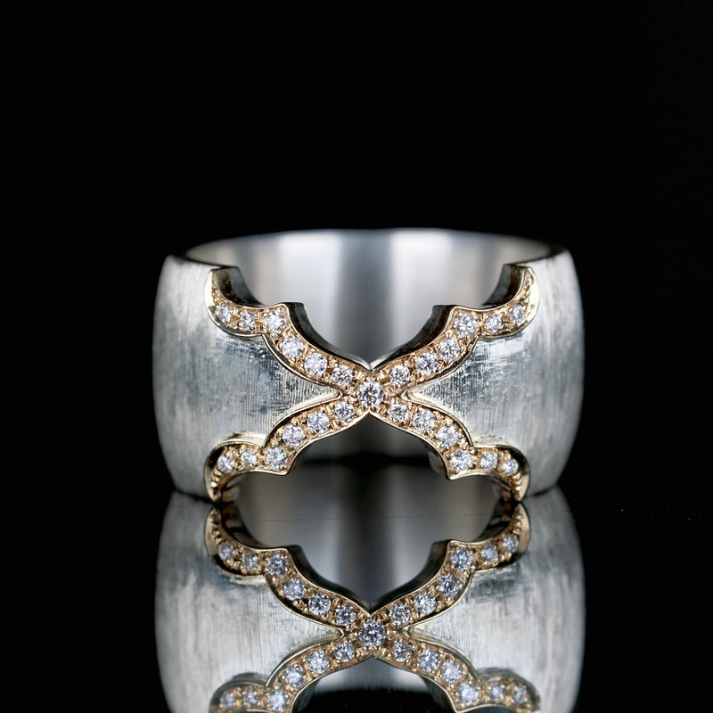 Kagann / Moroccan Double Band Ring 筋彫り – Fuligo / Fuligoshed