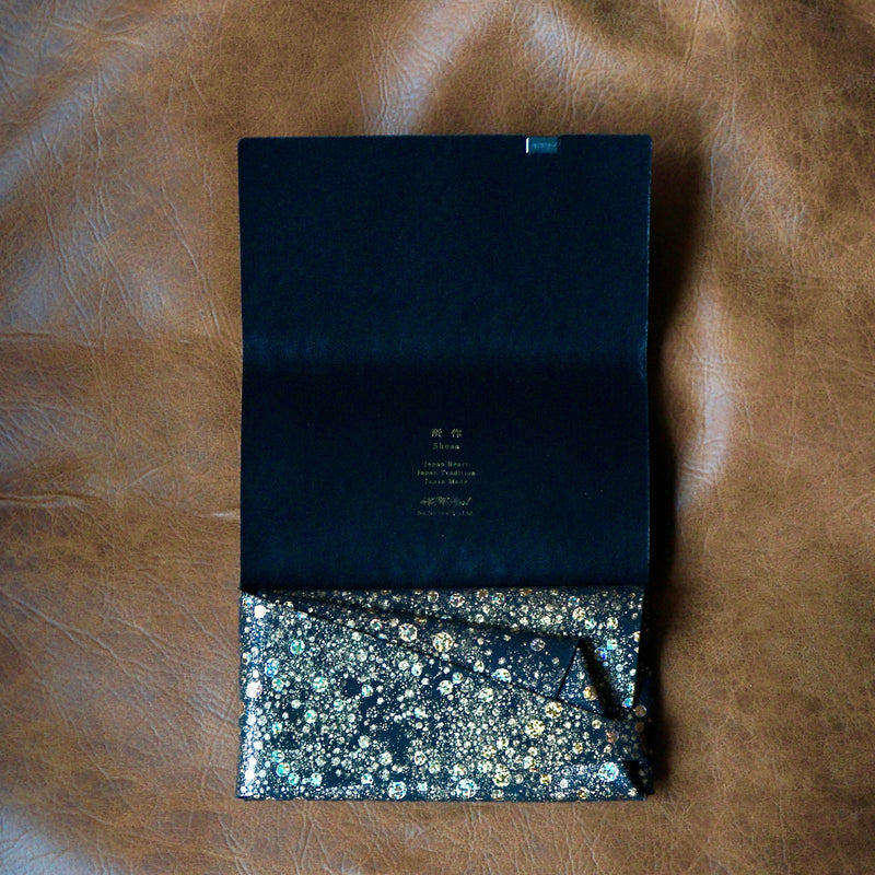 [Limited period]shosa / Long wallet golden quartz x black