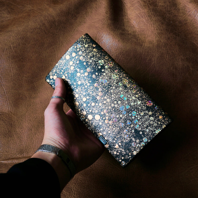 [Limited period]shosa / Long wallet golden quartz x black