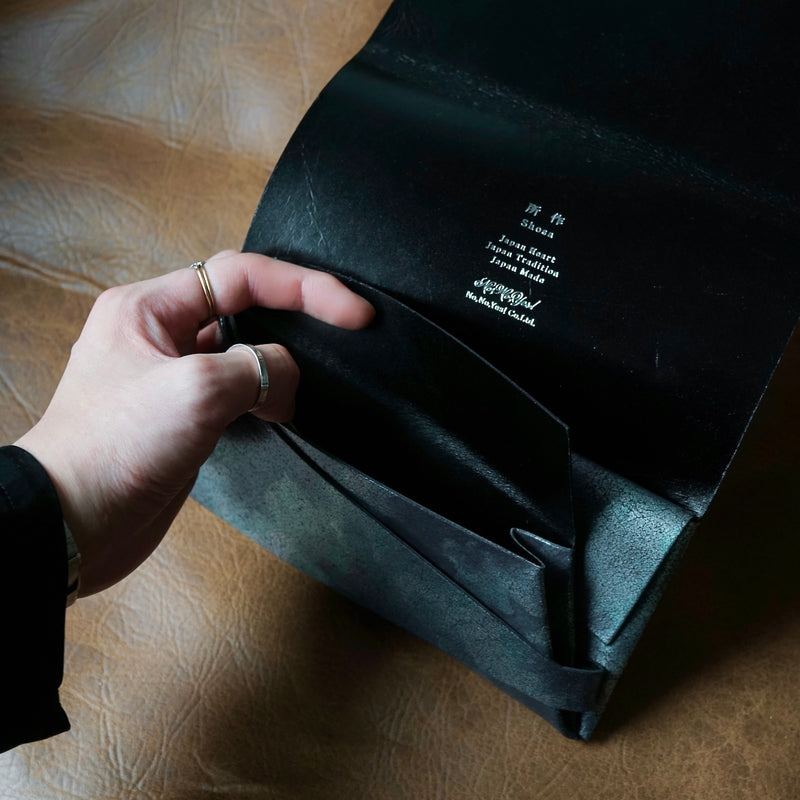 [Limited period]shosa / Long wallet floral x black