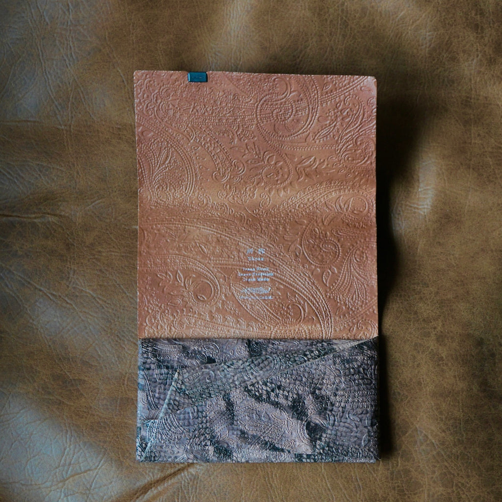 [Limited period]shosa / Long wallet pink snake×paisley (for left-handed)