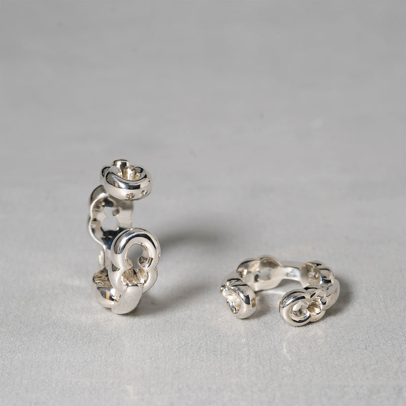 GIFTED / LINKED IMPLOSION EAR CUFF_S_SV / M_SV（受注生産）