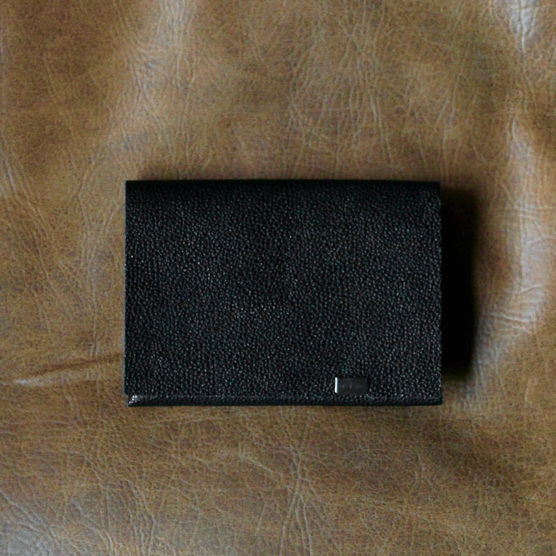 [Limited period]shosa / Short wallet 1.0 black leather jet black