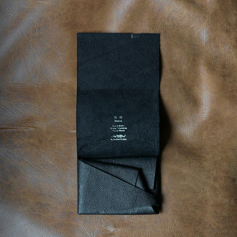 [Limited period]shosa / Short wallet 1.0 black leather jet black