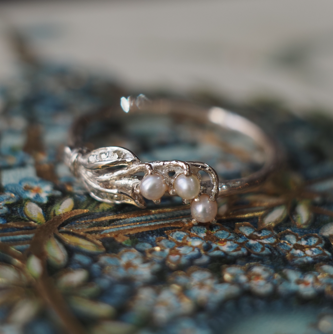 思い出指輪、、、 kototoki / スズラン パールリング K10YG（受注生産）【～10/31