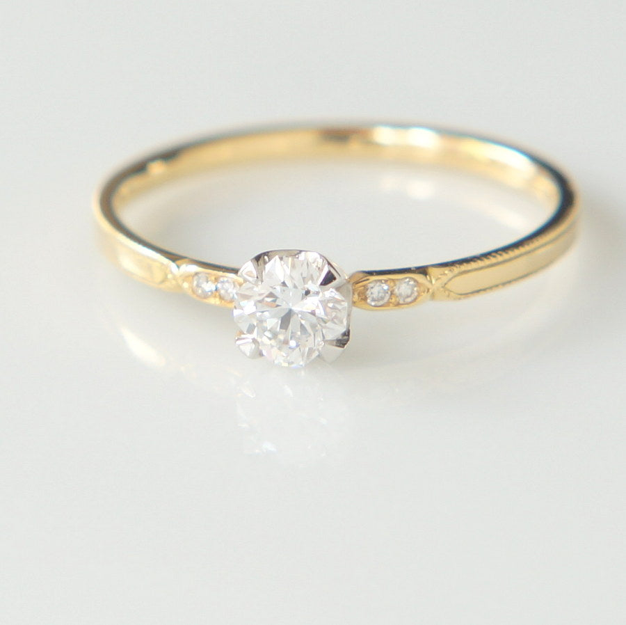 FLANDERS Cut Diamond 婚約指輪 Melee diamonds ring K18 PT – Fuligo