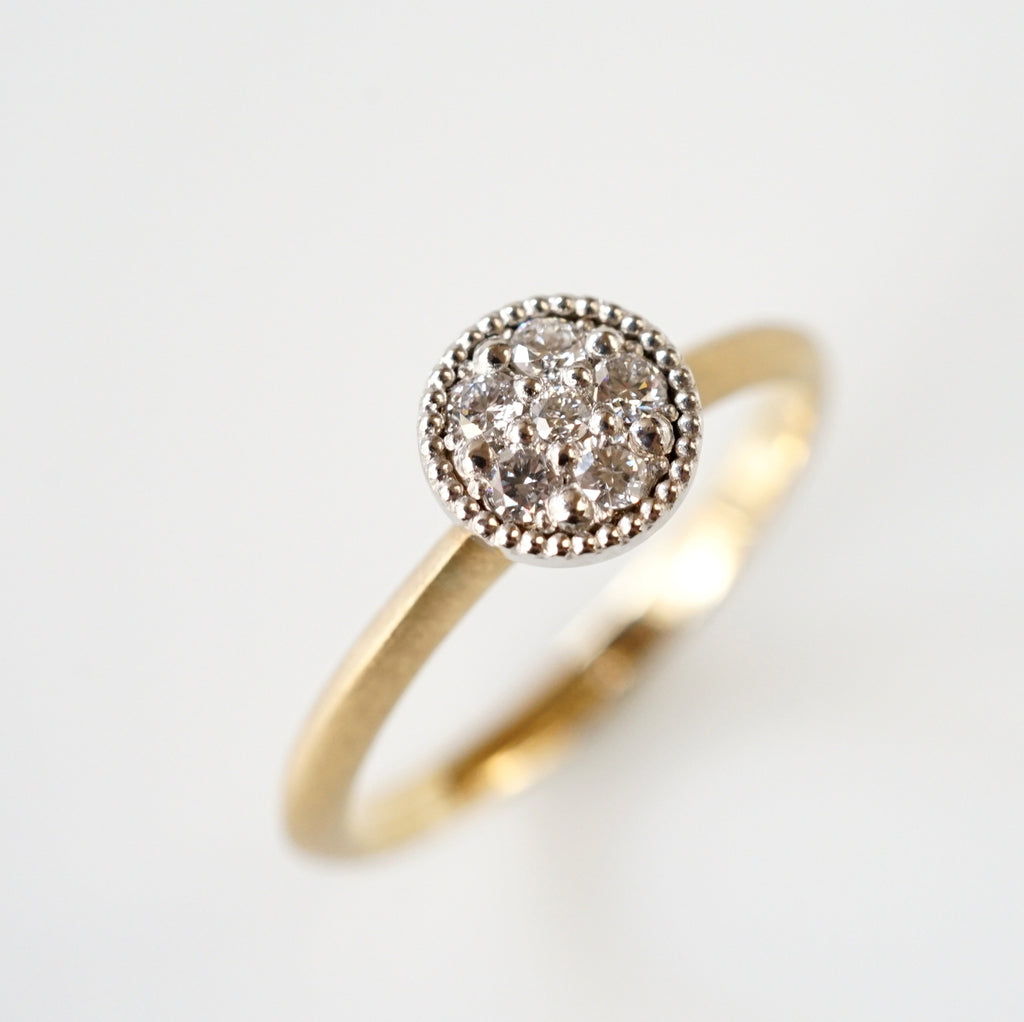 YES 婚約指輪  Round pave ring