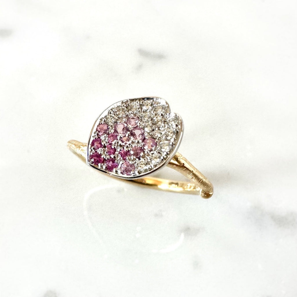 St.amour jewellery Sakura ring K18YG PT