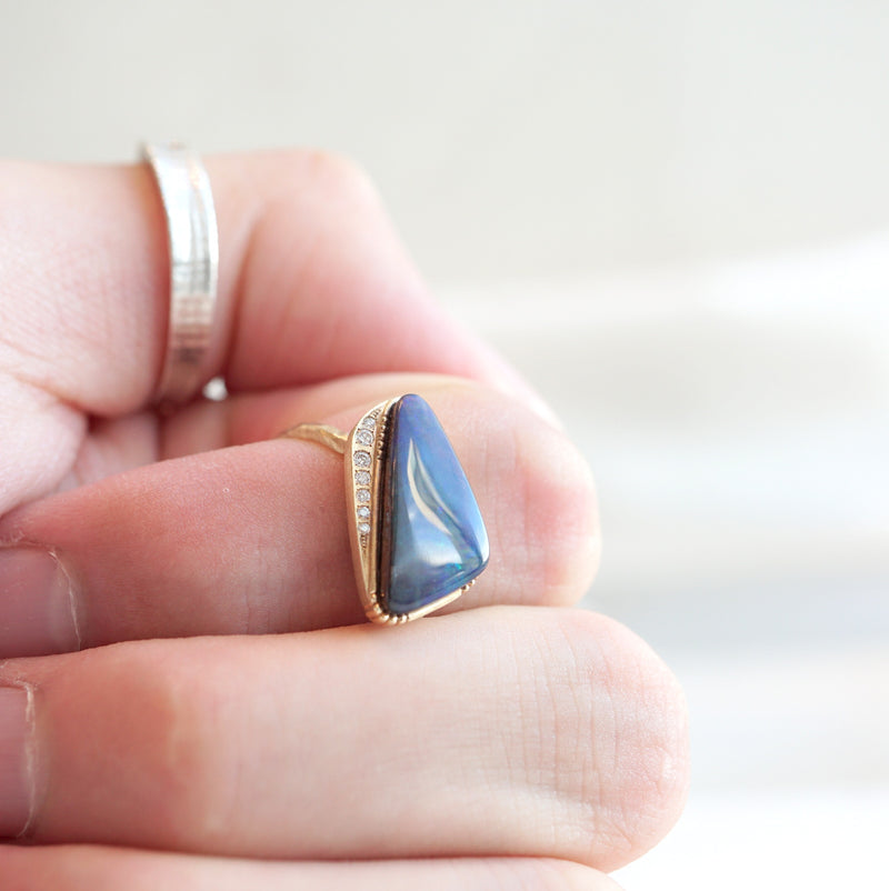 [Limited time only] 19un-neuf / Deep Sea Ring Boulder Opal OPR00311