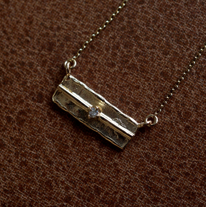 bohem / mel necklace dia RECTANGLE【bhm-36-N-B-dia】