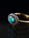YES / SHADOW CLUSTER TURQUOISE RING_OV