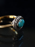 YES / SHADOW CLUSTER TURQUOISE RING_OV