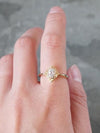 Havitas Flora Engraved Diamond Ring K14 YG # 12