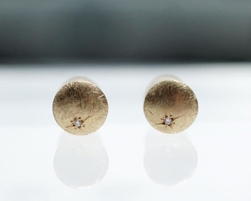 GICLAT / K18YG 月 Dia スタッド ピアス
