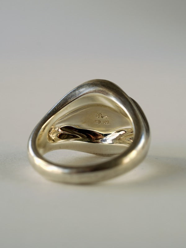 YES / Iron PLATE SIGNET RING_Round