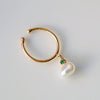 MINIMUMNUTS/keshi pearl ear cuff swing Emerald