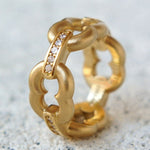 GIFTED / 4LINKED IMPLOSION CHAIN RING K18YGD