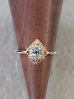 HAVITAS flora engraved diamond ring K14YG #12