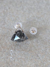 HAVITAS tri-cut gem pierce Black rutile quartz K10 片耳