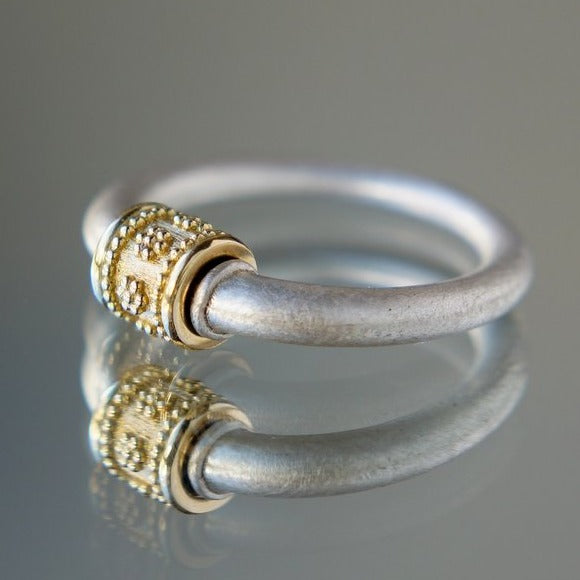 HAVITAS　Granulation pipe ring (K18YG×SV925）