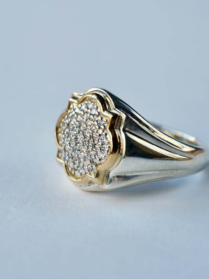 YES / SIGNET PAVE RING_Square