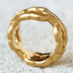 GIFTED / 4LINKED IMPLOSION CHAIN RING K18YGD