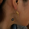 ELCAMI カメレオンフープパールピアス ゴールド（EPS-068G）