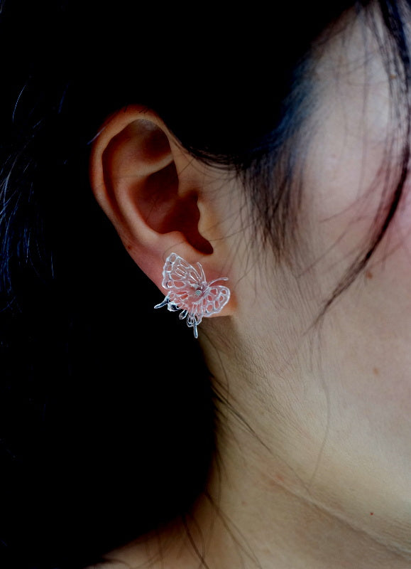 激レア yuka ishikawa butterfly earrings ピアス - ピアス(片耳用)
