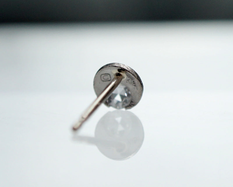 GICLAT / K18WG 月 Dia ピアス