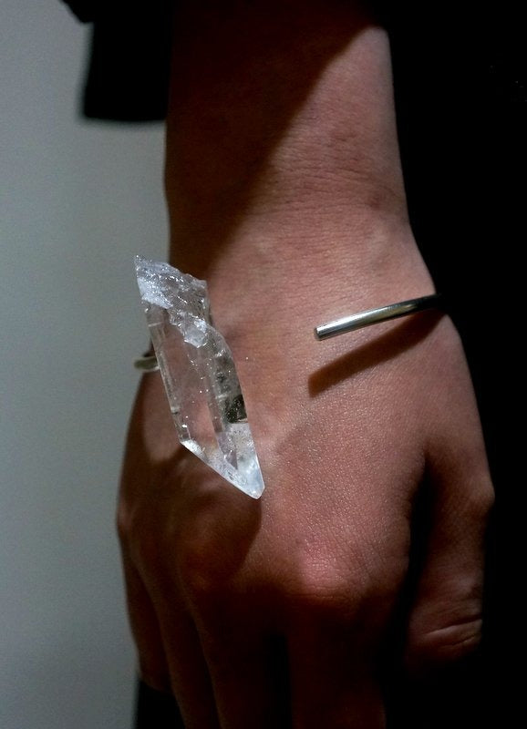 in her  Crystal point bangle