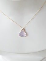 HAVITAS tri-cut gem pendant Lavender quartz K10YG