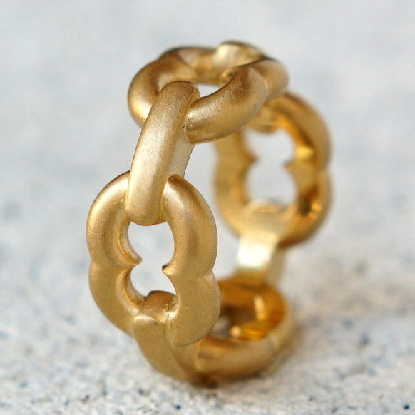 GIFTED / 4Linked Implosion Chain Ring K18YG