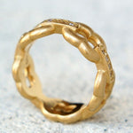 GIFTED/ 5LINKED IMPLOSION CHAIN RING K18YGD