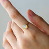 HAVITAS　Granulation opal ring (K14YG)